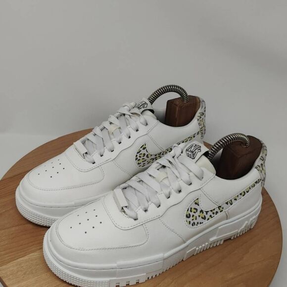 Nike Air Force 1 Pixel Leopard Sneakers- Womens- Size 7.5- White- [DH9632-101] - Picture 11 of 12